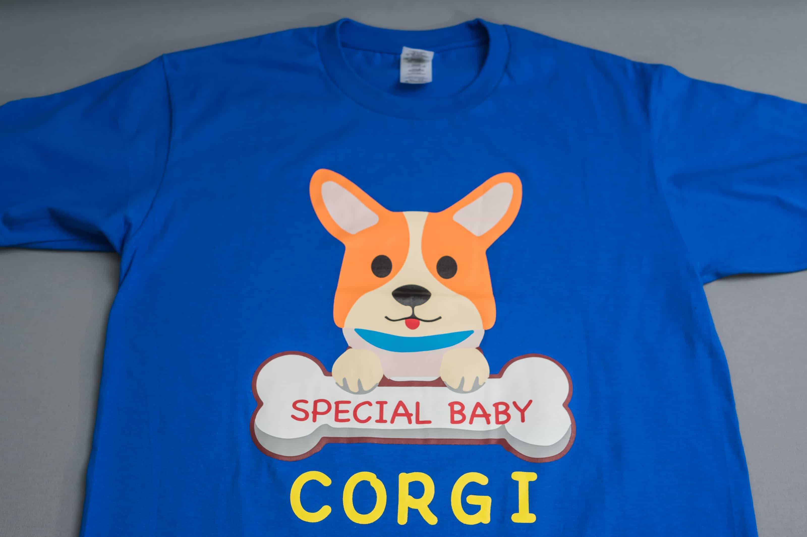 客製化T恤-CORGI 客製狗狗圖案T恤的第1張圖(客製化公司制服、班服製作、團體服製作等示意或作品圖)