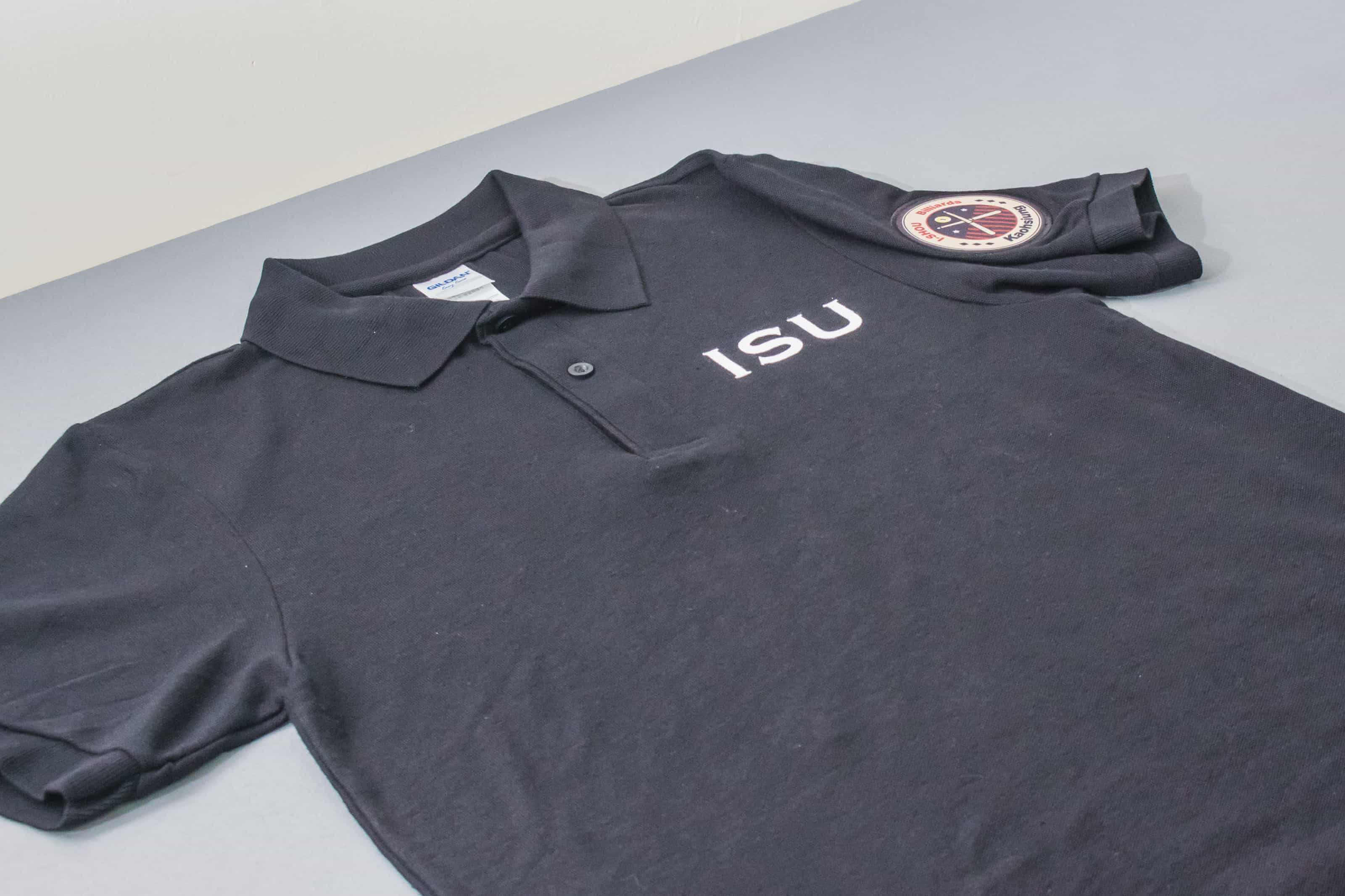 客製化POLO-ISU義守大學撞球社服 的第1張圖(客製化公司制服、班服製作、團體服製作等示意或作品圖)