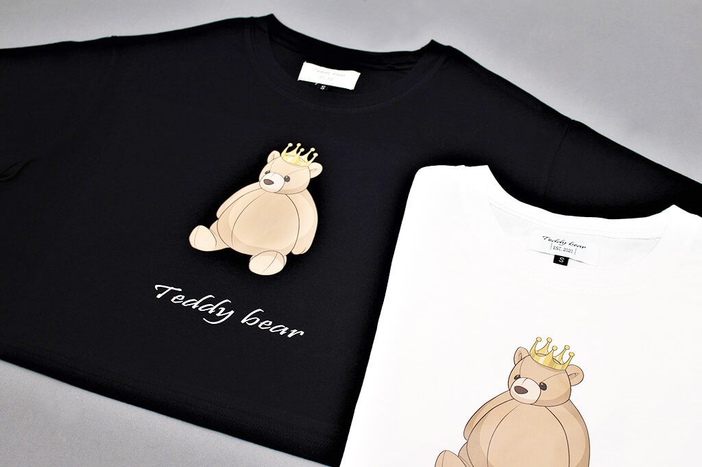 客製化圓領短版棉T:Teddy Bear的第2張圖(客製化公司制服、班服製作、團體服製作等示意或作品圖)