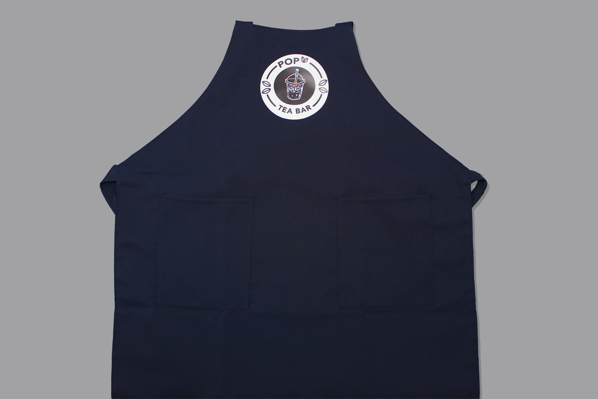 客製化圍裙:POP TEA BAR的第1張圖(客製化公司制服、班服製作、團體服製作等示意或作品圖)