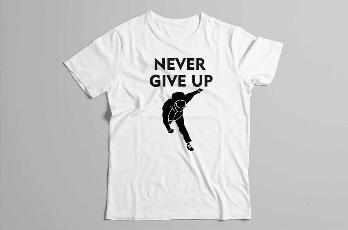 柯P Never give up 柯文哲 跌倒T恤的第1張圖(客製化公司制服、班服製作、團體服製作等示意或作品圖)