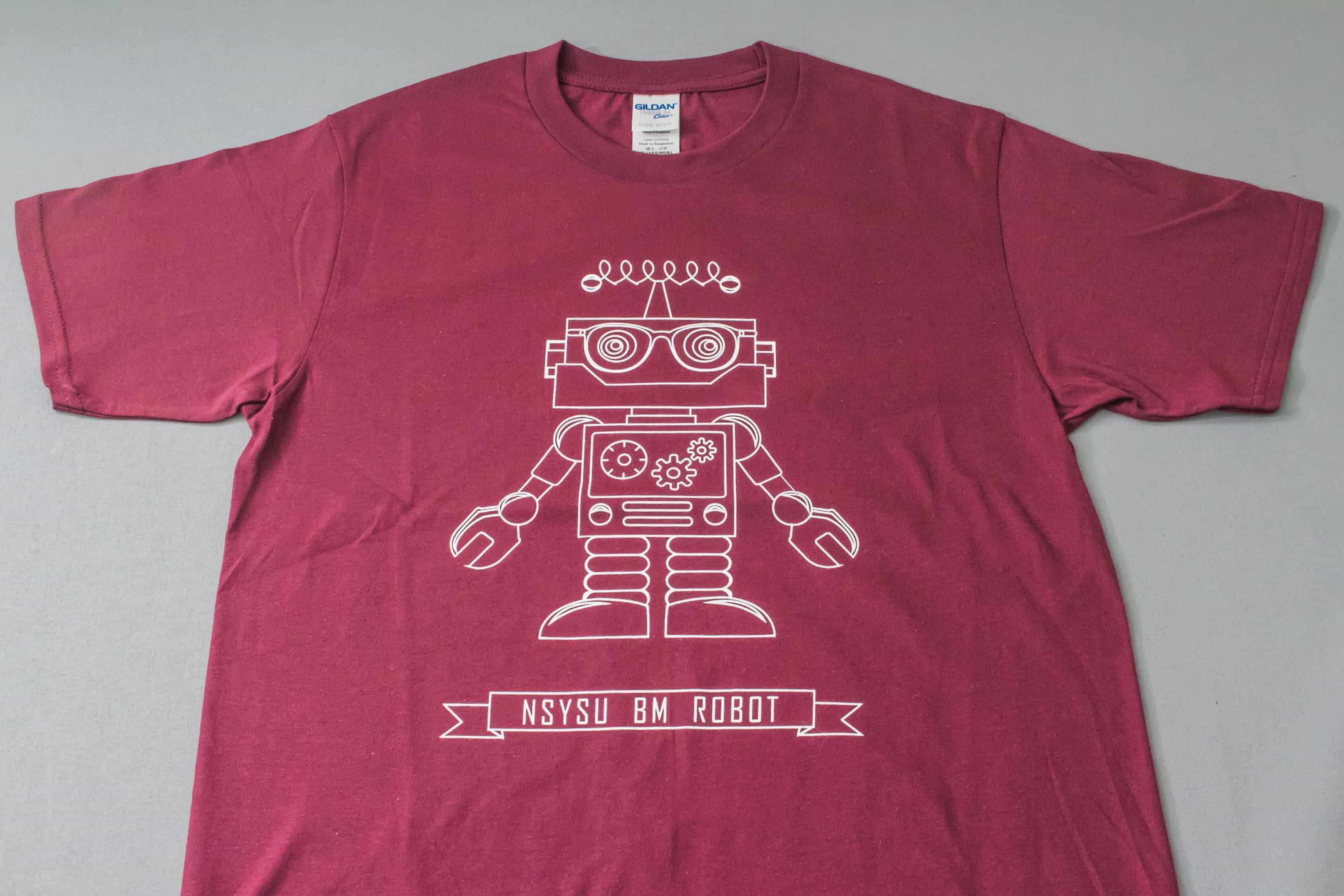 客製化T恤-中山大學 BM 機器人的第1張圖(客製化公司制服、班服製作、團體服製作等示意或作品圖)