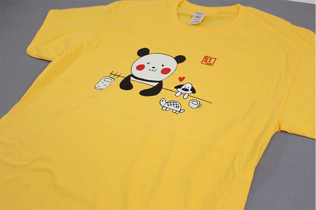 客製化T恤- 可愛熊貓 客製化T恤的第2張圖(客製化公司制服、班服製作、團體服製作等示意或作品圖)
