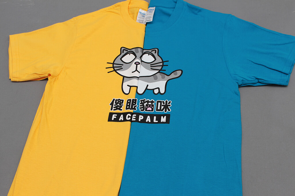 客製化T恤- 嘉興國小 傻眼貓咪 的第2張圖(客製化公司制服、班服製作、團體服製作等示意或作品圖)